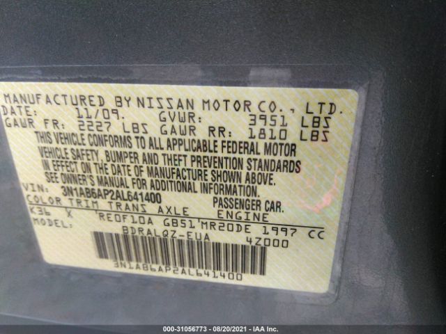 Photo 8 VIN: 3N1AB6AP2AL641400 - NISSAN SENTRA 