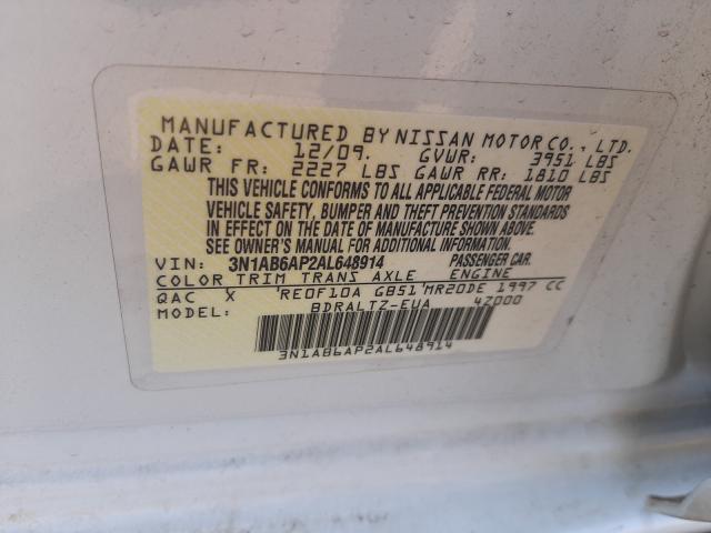 Photo 9 VIN: 3N1AB6AP2AL648914 - NISSAN SENTRA 2.0 