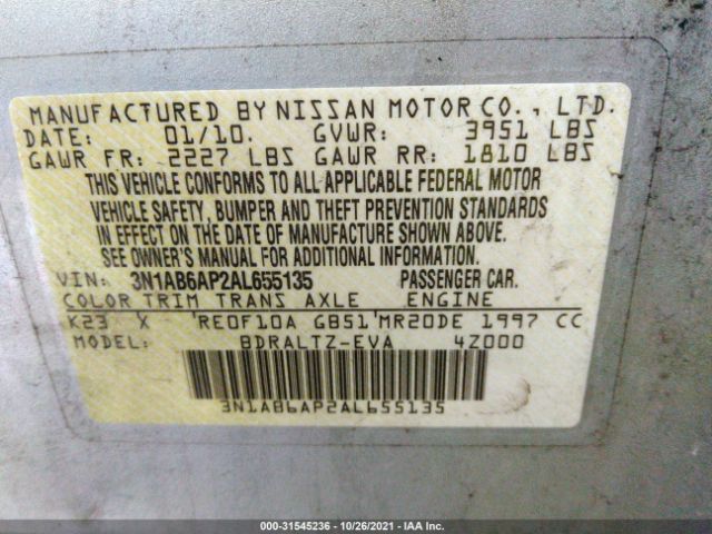 Photo 8 VIN: 3N1AB6AP2AL655135 - NISSAN SENTRA 