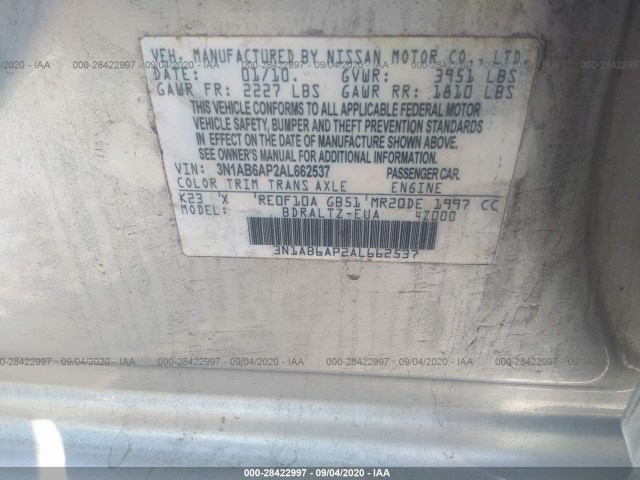 Photo 8 VIN: 3N1AB6AP2AL662537 - NISSAN SENTRA 