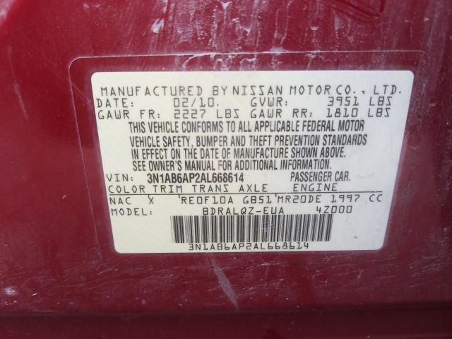 Photo 9 VIN: 3N1AB6AP2AL668614 - NISSAN SENTRA 2.0 