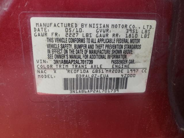 Photo 9 VIN: 3N1AB6AP2AL701739 - NISSAN SENTRA 2.0 