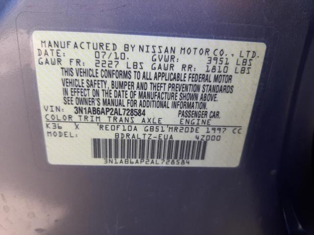 Photo 11 VIN: 3N1AB6AP2AL728584 - NISSAN SENTRA 