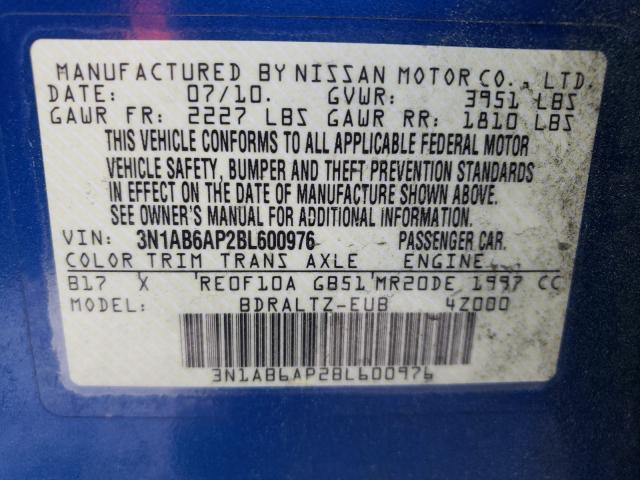 Photo 9 VIN: 3N1AB6AP2BL600976 - NISSAN SENTRA 2.0 