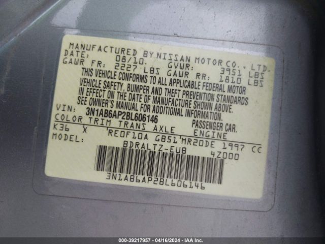 Photo 8 VIN: 3N1AB6AP2BL606146 - NISSAN SENTRA 