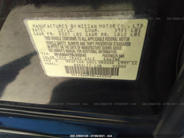 Photo 8 VIN: 3N1AB6AP2BL655542 - NISSAN SENTRA 