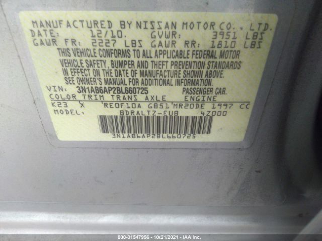 Photo 8 VIN: 3N1AB6AP2BL660725 - NISSAN SENTRA 