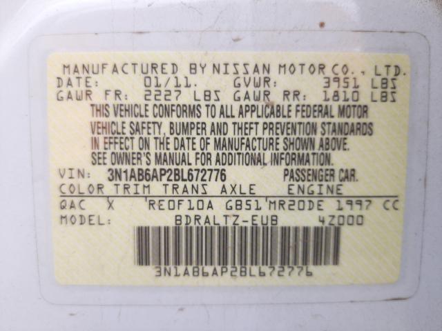 Photo 9 VIN: 3N1AB6AP2BL672776 - NISSAN SENTRA 2.0 