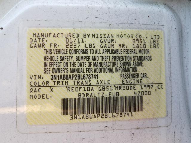 Photo 9 VIN: 3N1AB6AP2BL678741 - NISSAN SENTRA 2.0 