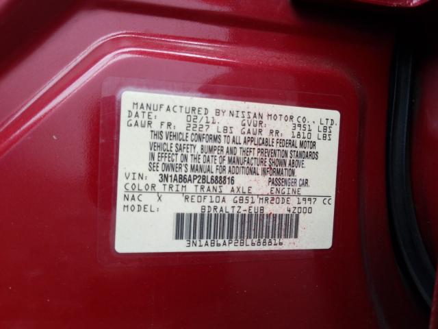 Photo 9 VIN: 3N1AB6AP2BL688816 - NISSAN SENTRA 2.0 