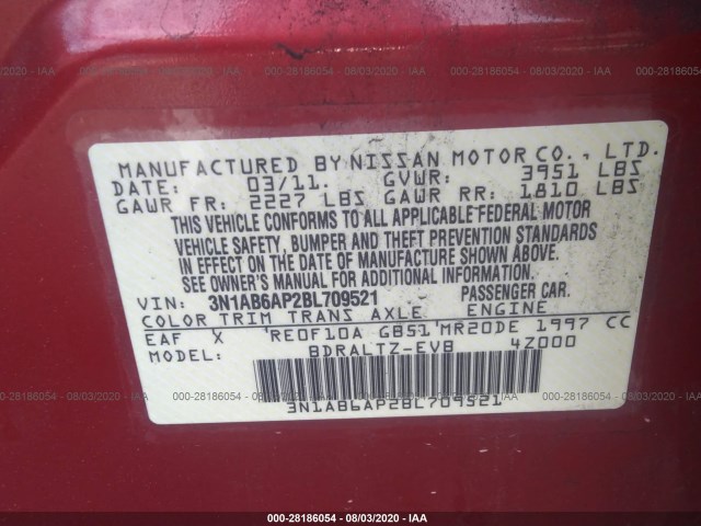 Photo 8 VIN: 3N1AB6AP2BL709521 - NISSAN SENTRA 