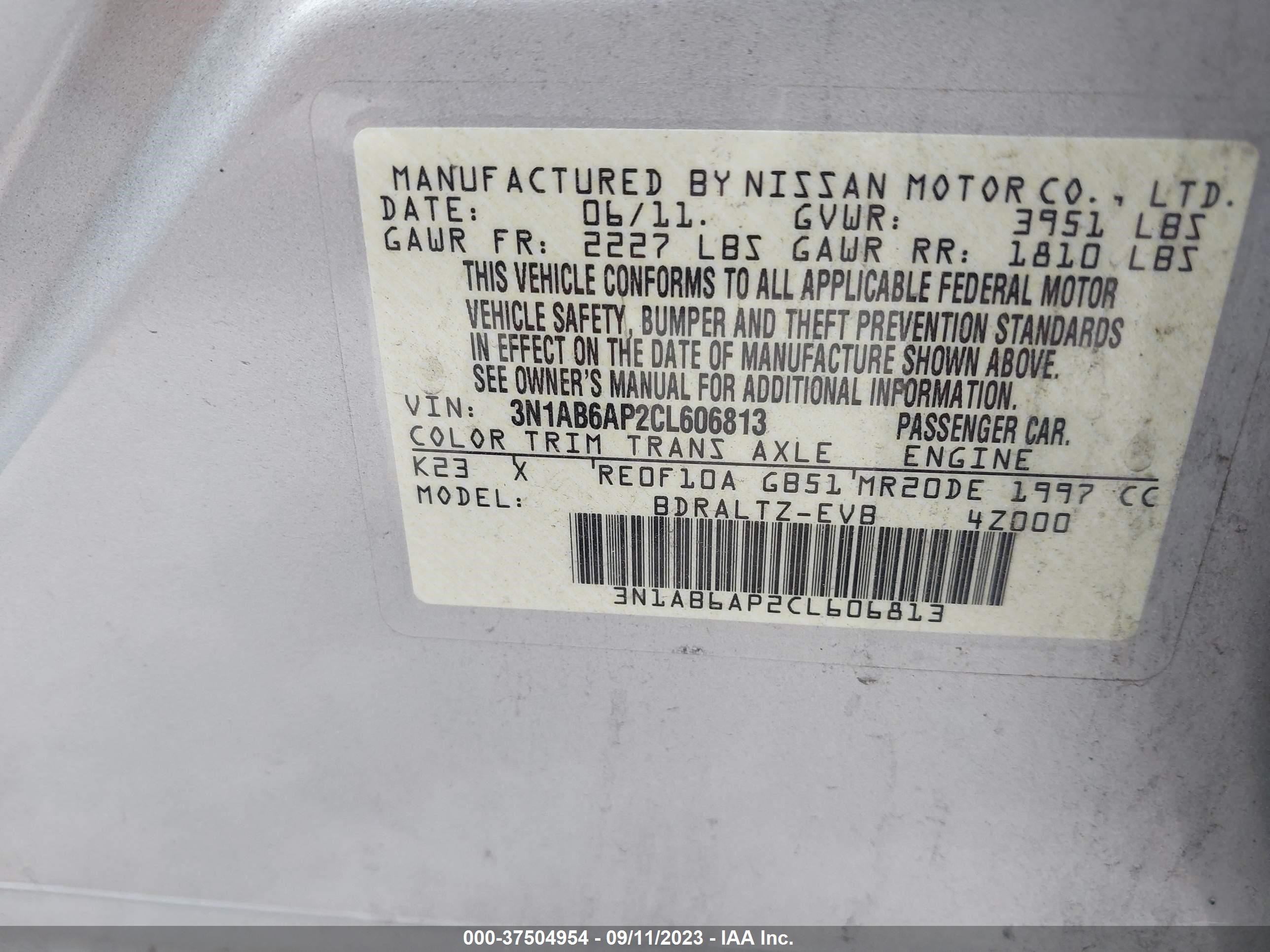 Photo 8 VIN: 3N1AB6AP2CL606813 - NISSAN SENTRA 