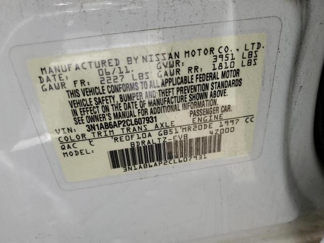 Photo 11 VIN: 3N1AB6AP2CL607931 - NISSAN SENTRA 