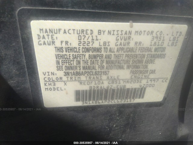 Photo 8 VIN: 3N1AB6AP2CL623157 - NISSAN SENTRA 