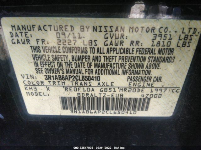 Photo 8 VIN: 3N1AB6AP2CL650410 - NISSAN SENTRA 