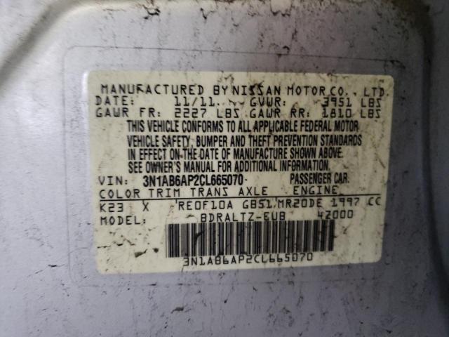 Photo 12 VIN: 3N1AB6AP2CL665070 - NISSAN SENTRA 