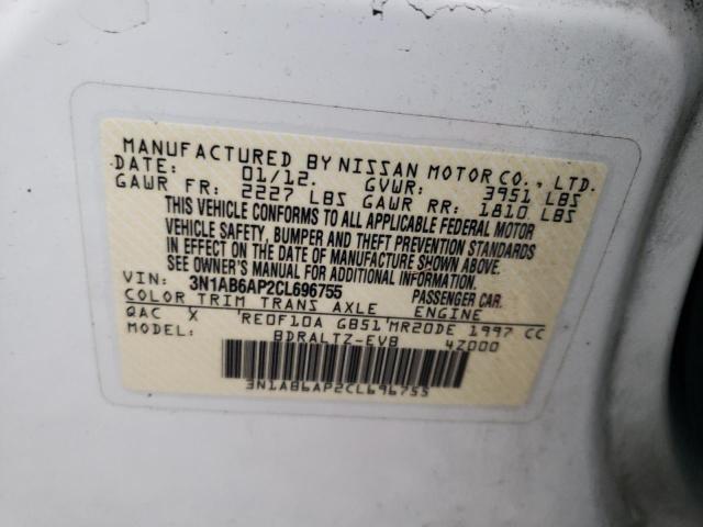 Photo 11 VIN: 3N1AB6AP2CL696755 - NISSAN SENTRA 