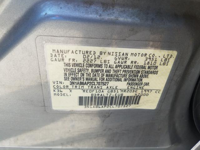 Photo 9 VIN: 3N1AB6AP2CL707527 - NISSAN SENTRA 2.0 