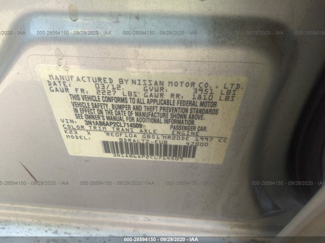 Photo 8 VIN: 3N1AB6AP2CL714509 - NISSAN SENTRA 