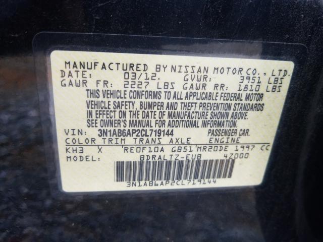 Photo 9 VIN: 3N1AB6AP2CL719144 - NISSAN SENTRA 