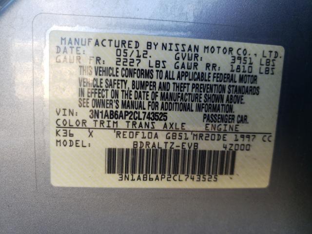 Photo 9 VIN: 3N1AB6AP2CL743525 - NISSAN SENTRA 2.0 