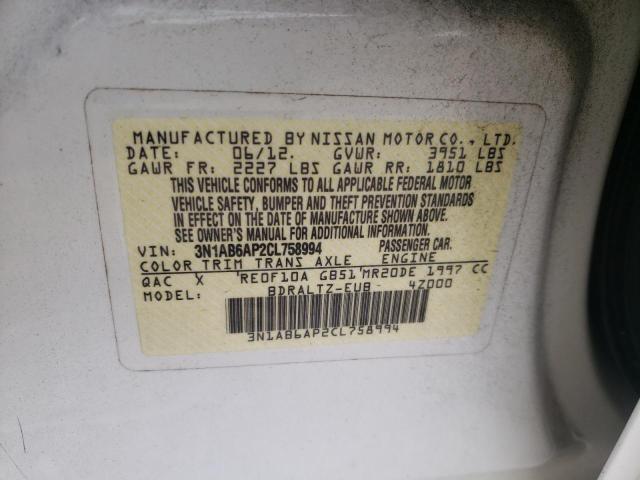 Photo 9 VIN: 3N1AB6AP2CL758994 - NISSAN SENTRA 