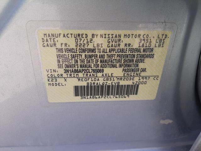 Photo 9 VIN: 3N1AB6AP2CL765069 - NISSAN SENTRA 2.0 