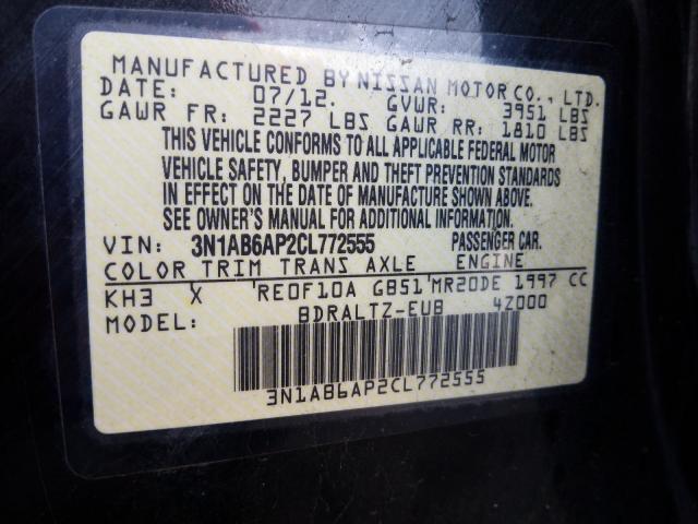 Photo 9 VIN: 3N1AB6AP2CL772555 - NISSAN SENTRA 2.0 