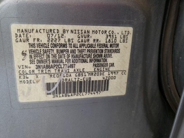 Photo 9 VIN: 3N1AB6AP2CL774497 - NISSAN SENTRA 2.0 