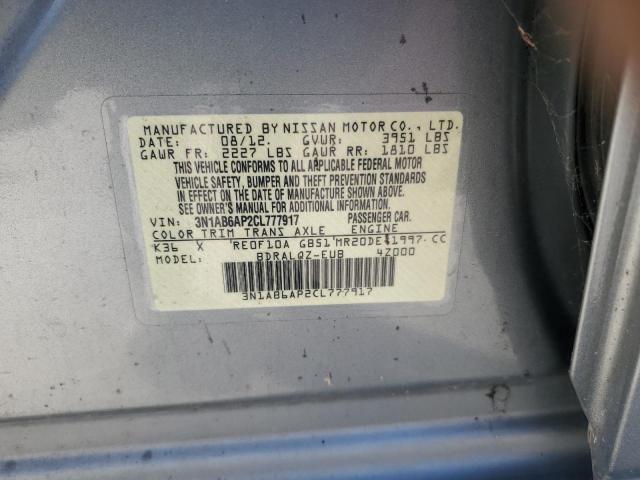 Photo 12 VIN: 3N1AB6AP2CL777917 - NISSAN SENTRA 2.0 