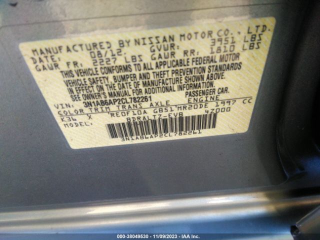 Photo 8 VIN: 3N1AB6AP2CL782261 - NISSAN SENTRA 