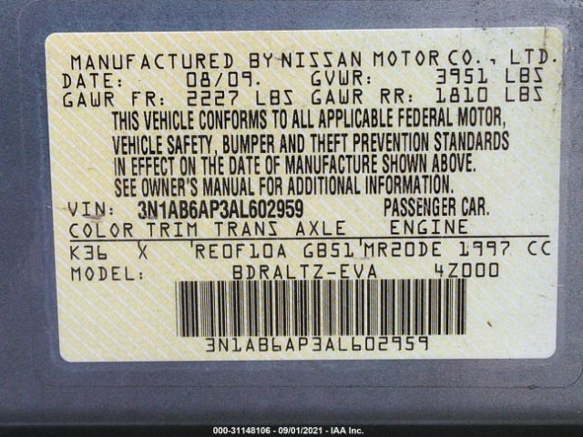 Photo 8 VIN: 3N1AB6AP3AL602959 - NISSAN SENTRA 