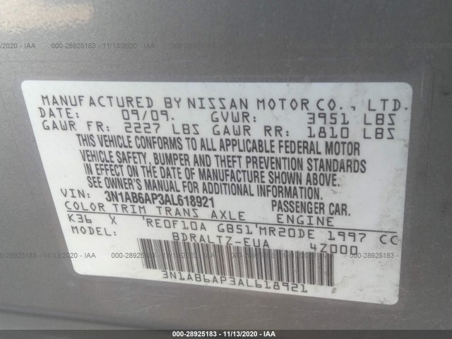 Photo 8 VIN: 3N1AB6AP3AL618921 - NISSAN SENTRA 