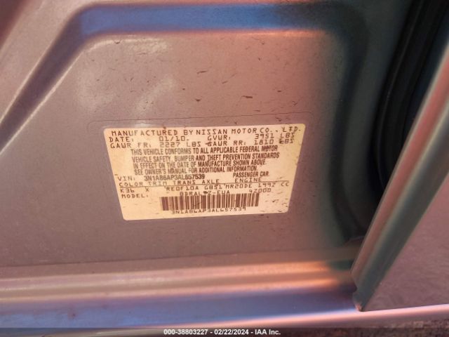 Photo 8 VIN: 3N1AB6AP3AL657539 - NISSAN SENTRA 