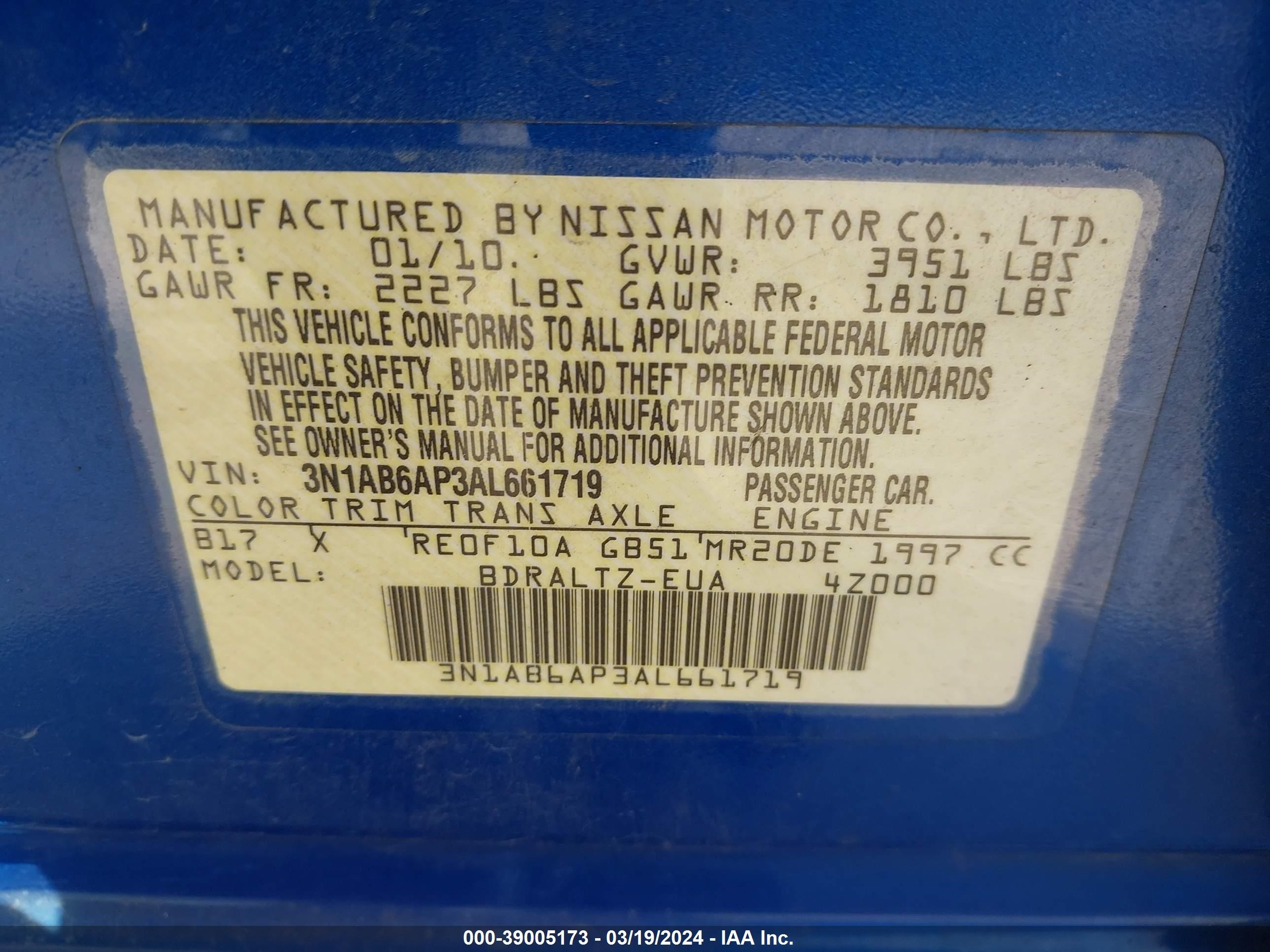 Photo 8 VIN: 3N1AB6AP3AL661719 - NISSAN SENTRA 