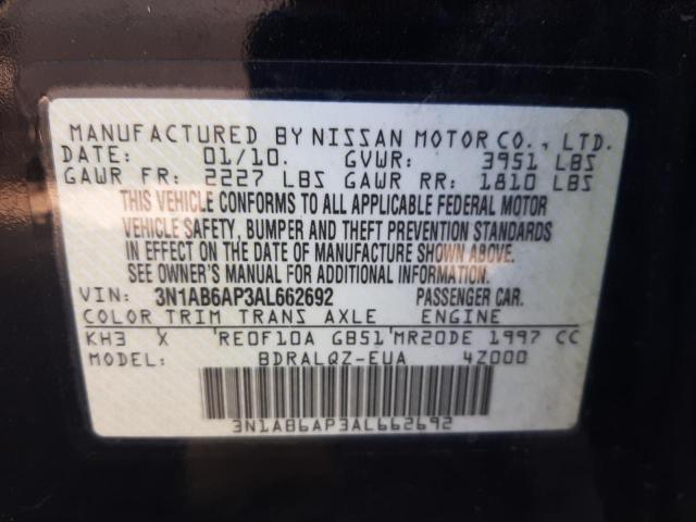 Photo 9 VIN: 3N1AB6AP3AL662692 - NISSAN SENTRA 2.0 