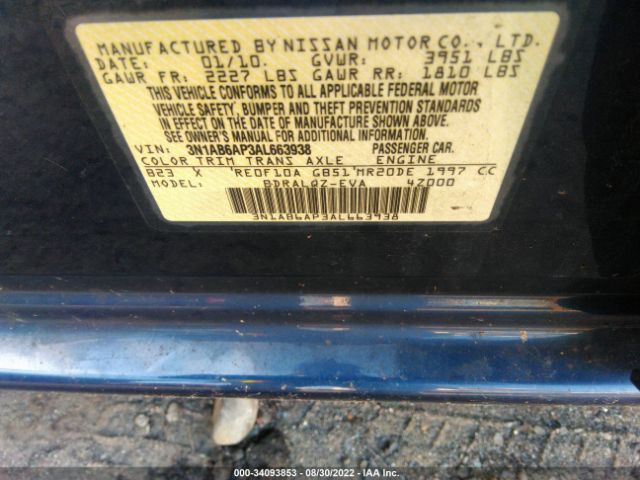 Photo 8 VIN: 3N1AB6AP3AL663938 - NISSAN SENTRA 