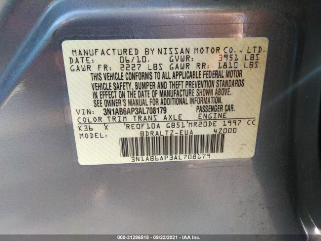 Photo 8 VIN: 3N1AB6AP3AL708179 - NISSAN SENTRA 