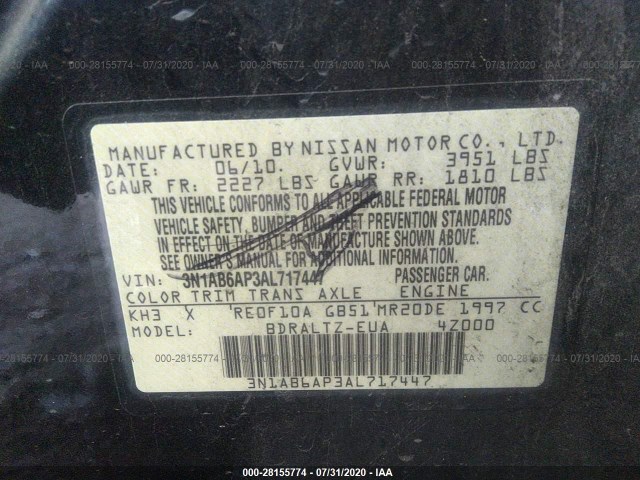 Photo 8 VIN: 3N1AB6AP3AL717447 - NISSAN SENTRA 