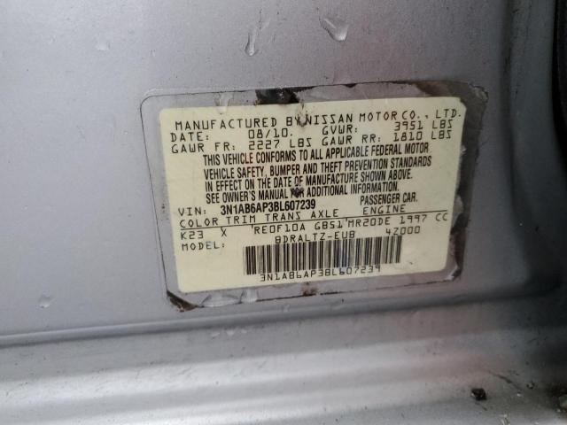 Photo 11 VIN: 3N1AB6AP3BL607239 - NISSAN SENTRA S W 