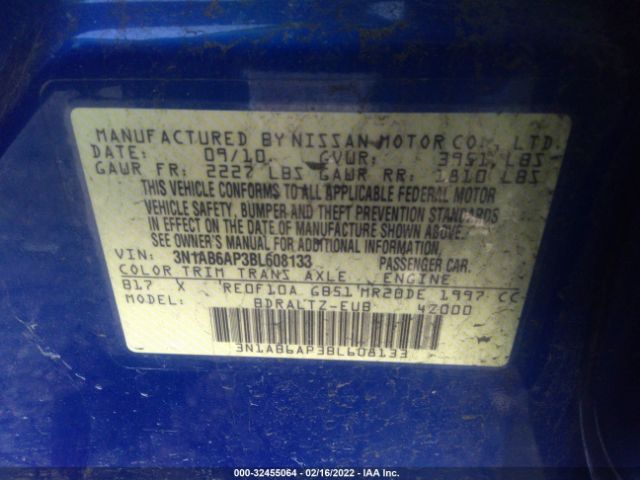 Photo 8 VIN: 3N1AB6AP3BL608133 - NISSAN SENTRA 