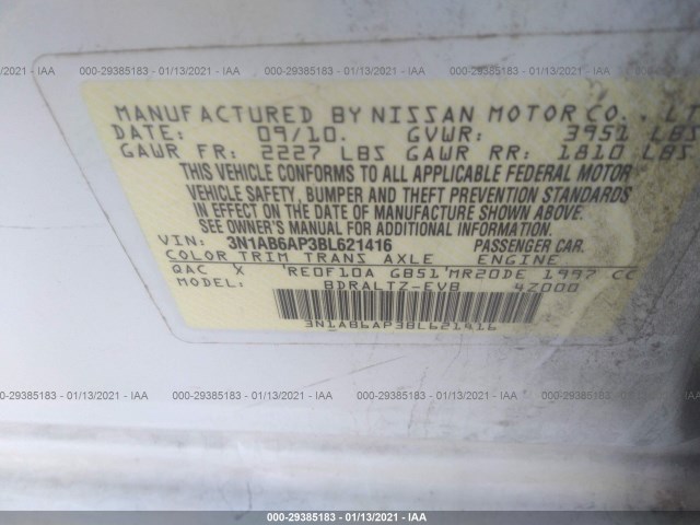 Photo 8 VIN: 3N1AB6AP3BL621416 - NISSAN SENTRA 