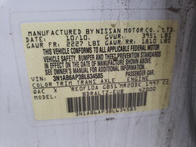 Photo 9 VIN: 3N1AB6AP3BL634585 - NISSAN SENTRA 2.0 