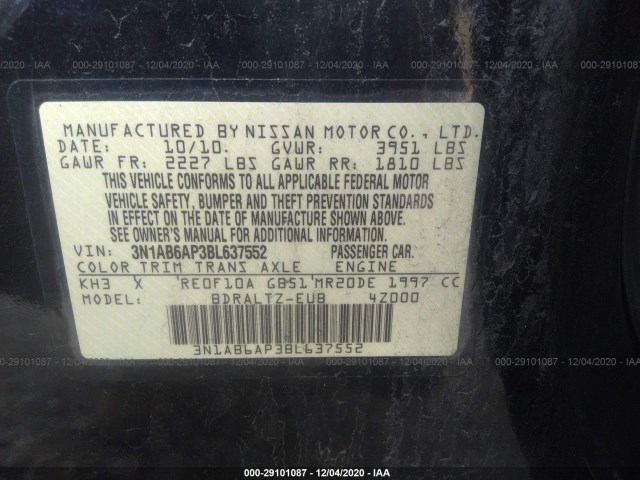 Photo 8 VIN: 3N1AB6AP3BL637552 - NISSAN SENTRA 