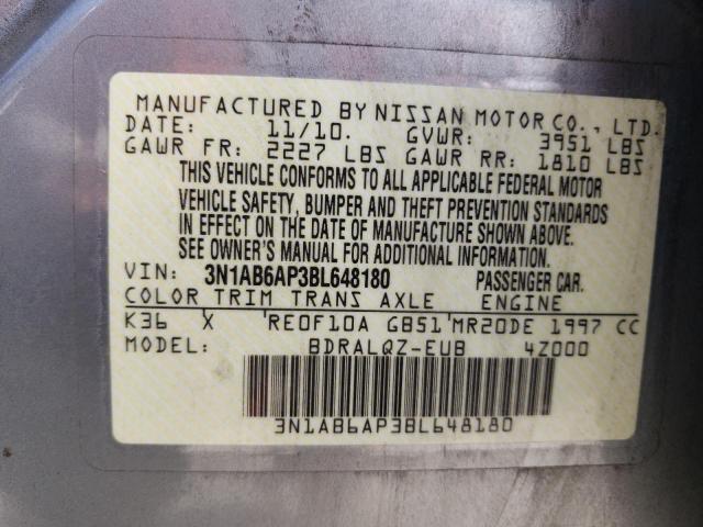 Photo 11 VIN: 3N1AB6AP3BL648180 - NISSAN SENTRA 