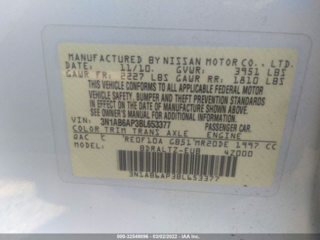 Photo 8 VIN: 3N1AB6AP3BL653377 - NISSAN SENTRA 