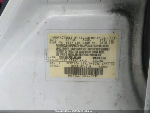 Photo 8 VIN: 3N1AB6AP3BL663035 - NISSAN SENTRA 