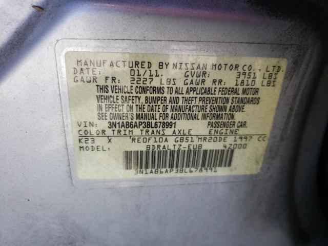 Photo 9 VIN: 3N1AB6AP3BL678991 - NISSAN SENTRA BAS 