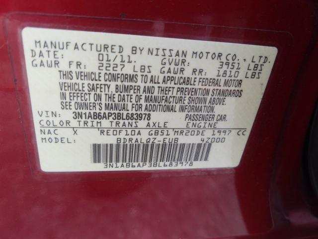 Photo 9 VIN: 3N1AB6AP3BL683978 - NISSAN SENTRA 2.0 