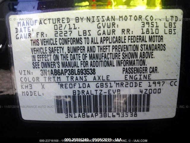 Photo 8 VIN: 3N1AB6AP3BL693538 - NISSAN SENTRA 